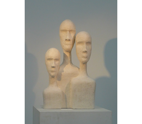 Sculpture Introspection 8 - Trio Baillet engobe faïence