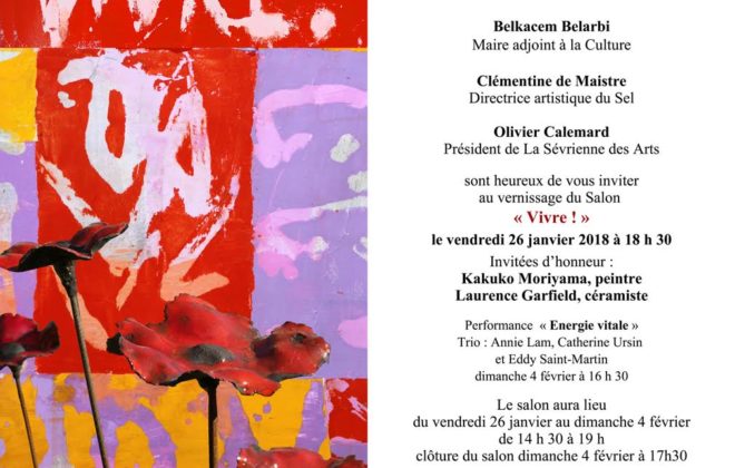 Affiche de l'exposition Vivre organisée par La Sévrienne des Arts au SEL à Sèvres