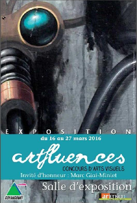 Affiche ARTFLUENCES concours d'arts visuels de la ville de Guyancourt