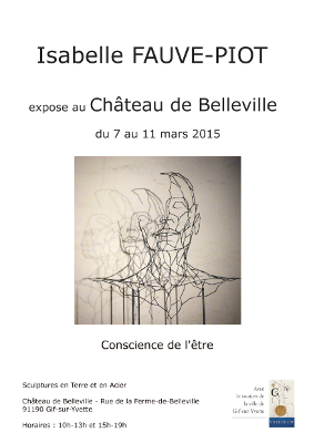 Affiche de l'exposition au Château de Belleville à Gif-sur-Yvette en mars 2015